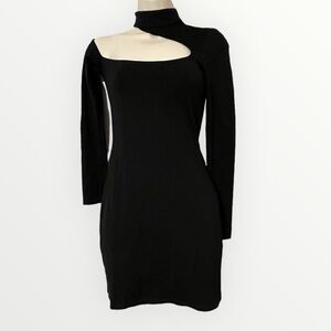 Privacy Please black shoulder cut-out mini dress size S